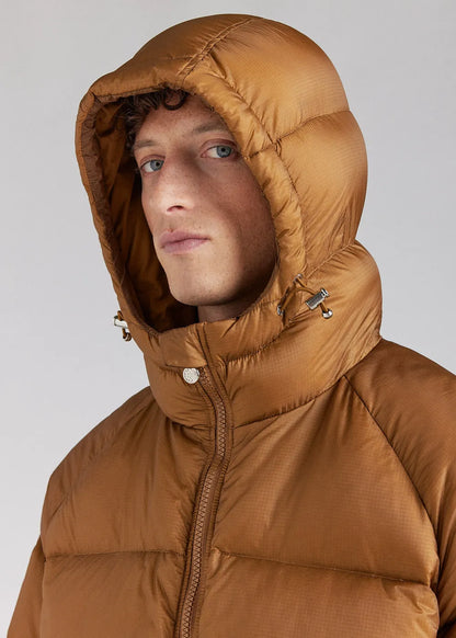 Unisex pyrenex Sten ripstop bronze brown down jacket