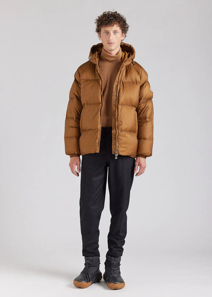Unisex pyrenex Sten ripstop bronze brown down jacket