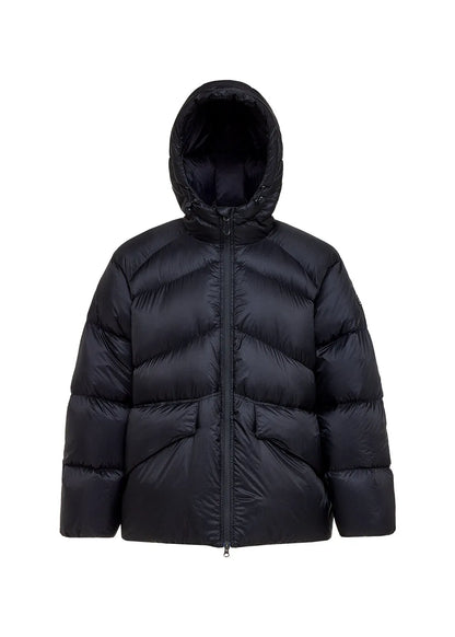Pyrenex Stellar men's technical hooded down jacket in black