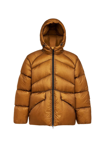 Pyrenex Stellar men's technical hooded down jacket bronze