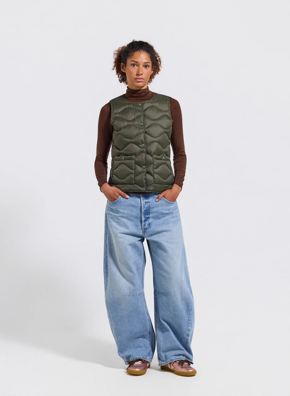 Pyrenex Orite Vest ultra-light sleeveless women's down jacket kaki