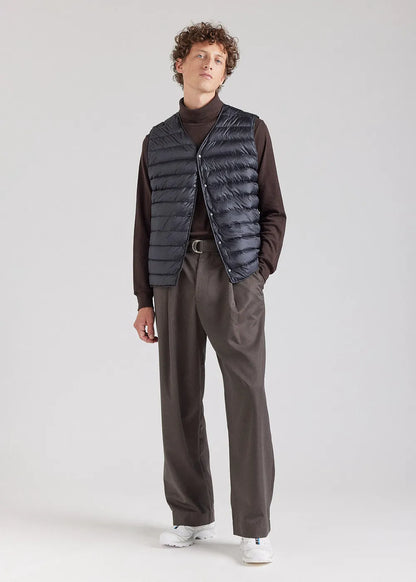 Reversible sleeveless gilet for men Pyrenex Ando deep khaki