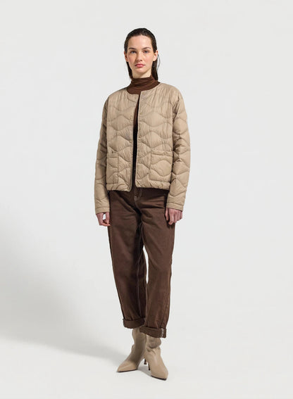 Pyrenex Orite beige ultra-lightweight women's down jacket