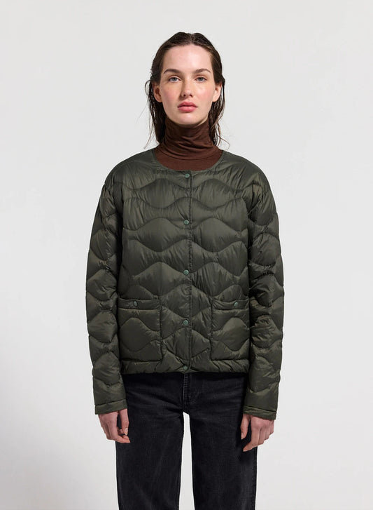 Pyrenex Orite khaki ultra-lightweight women's down jacket