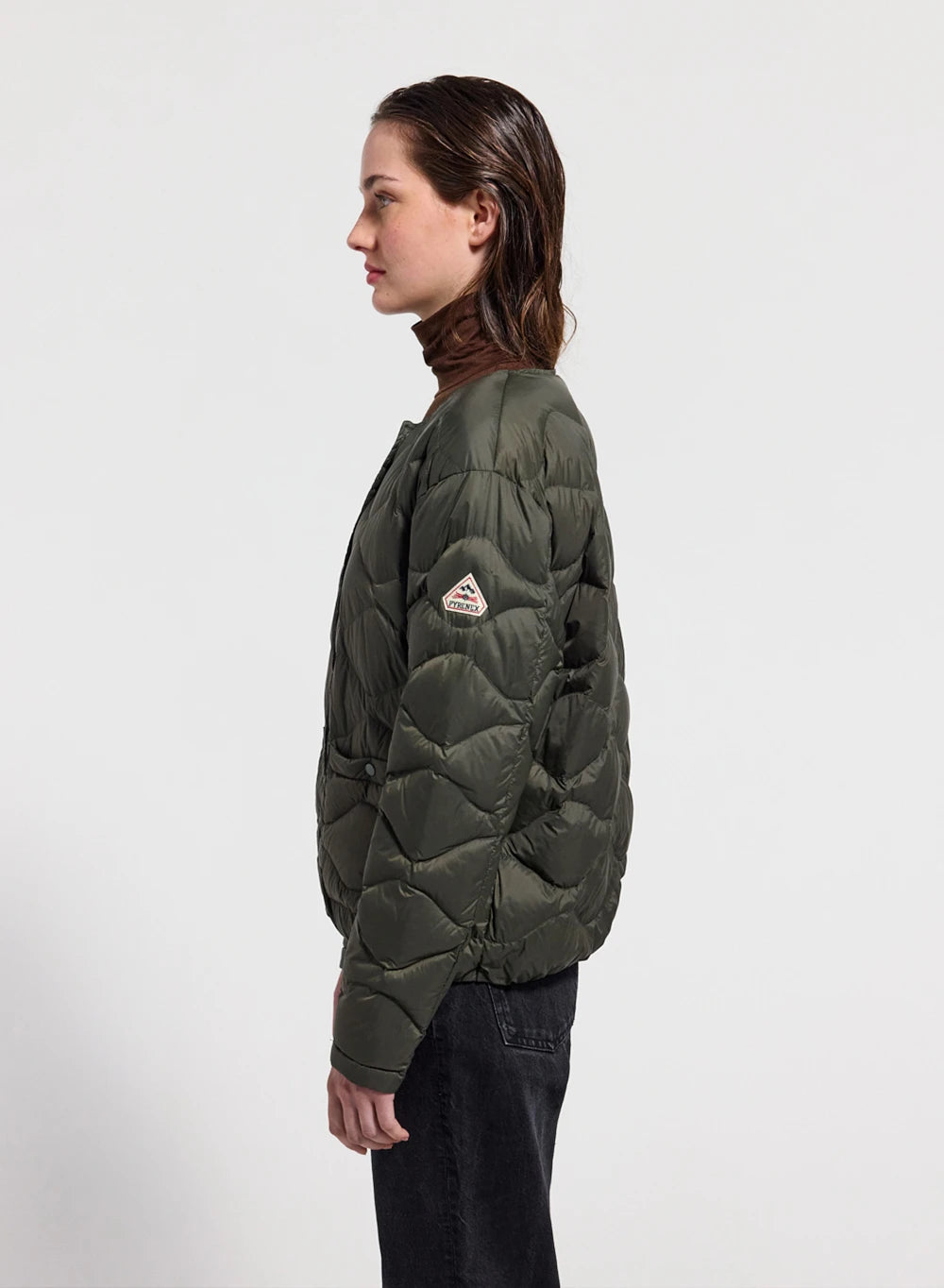 Pyrenex Orite khaki ultra-lightweight women's down jacket