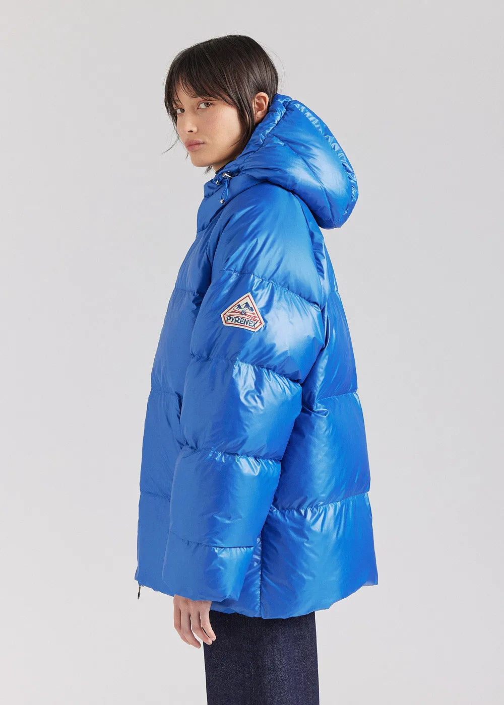 Unisex hooded down jacket Pyrenex Sten Adriatic