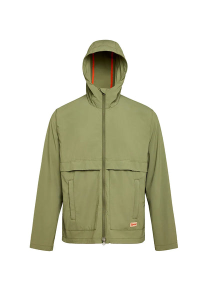 Pyrenex Soulere unisex hooded windbreaker khaki