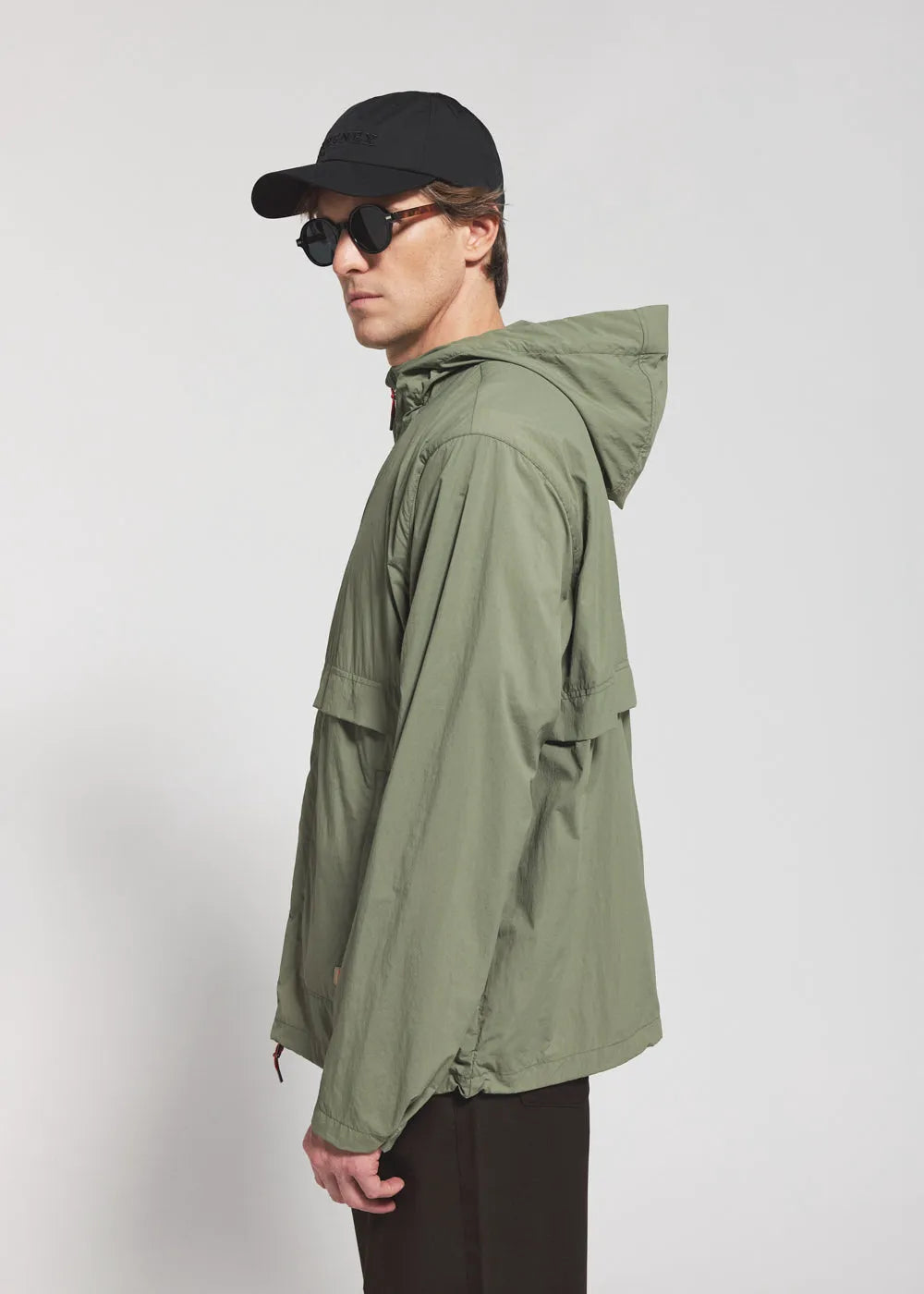 Pyrenex Soulere unisex hooded windbreaker khaki