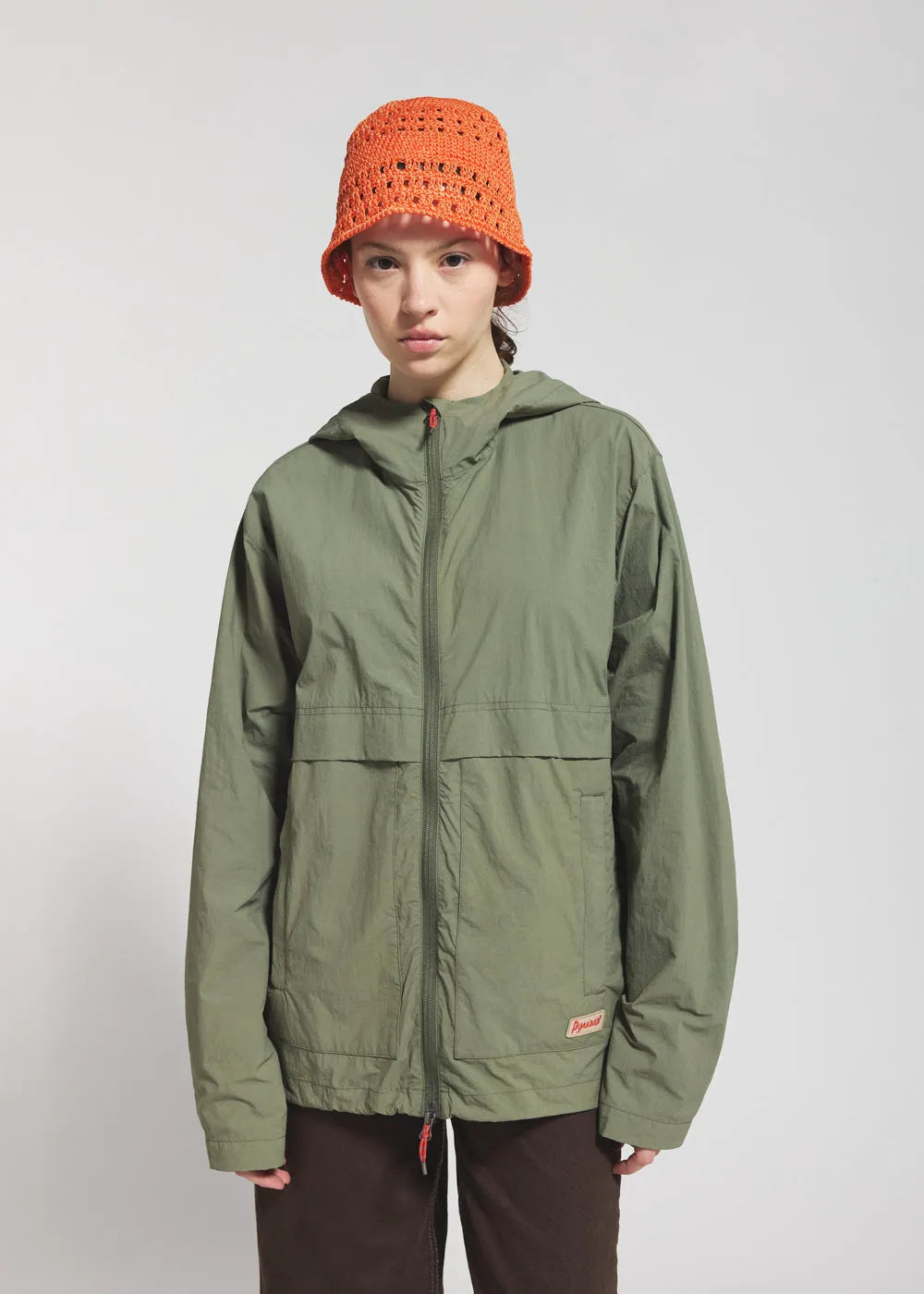 Pyrenex Soulere unisex hooded windbreaker khaki