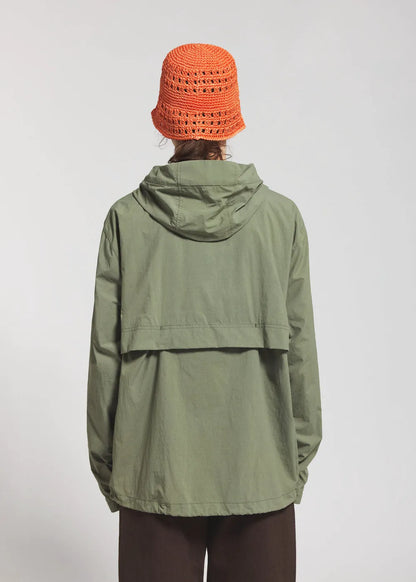 Pyrenex Soulere unisex hooded windbreaker khaki