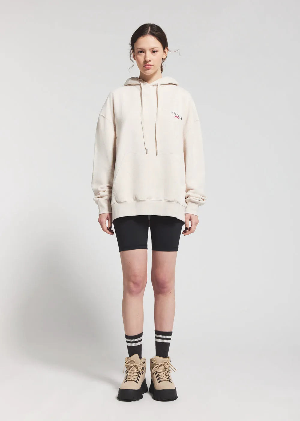 Pyrenex Sierra unisex organic cotton hoodie in cream