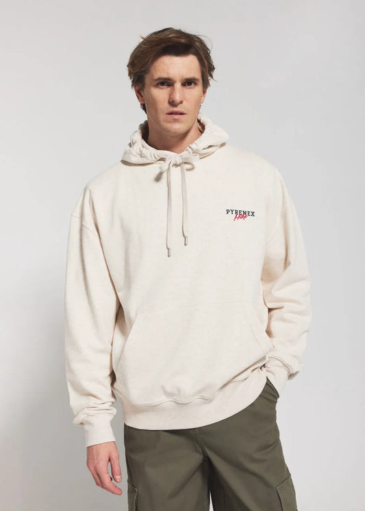 Pyrenex Sierra unisex organic cotton hoodie in cream