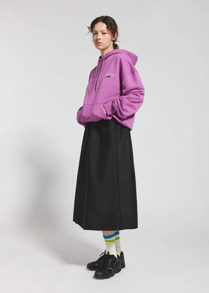 Pyrenex Sierra unisex organic cotton hooded pullover in violet