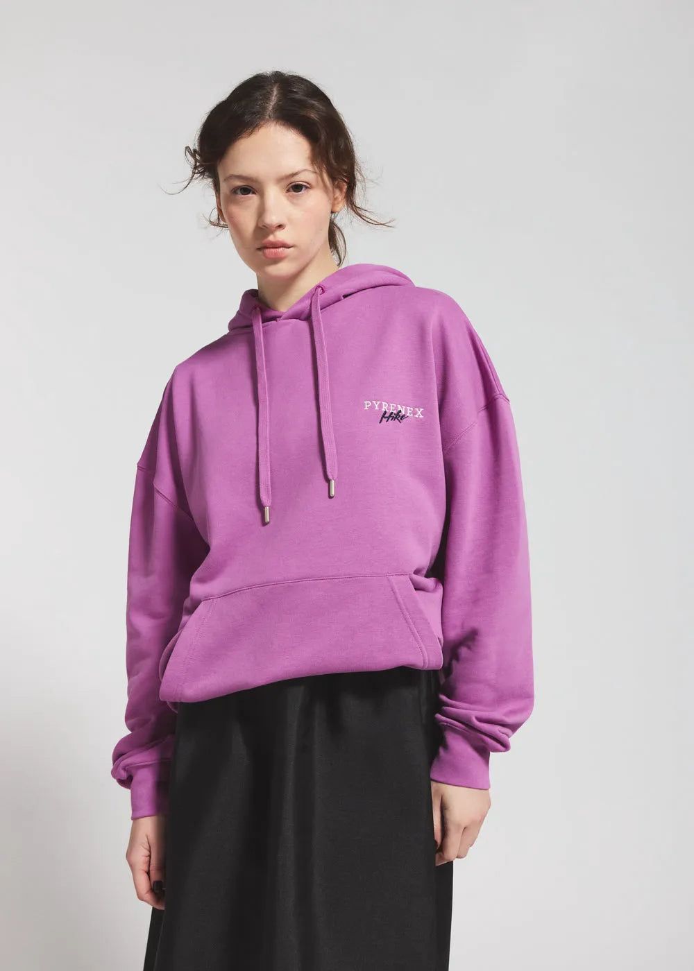 Pyrenex Sierra unisex organic cotton hooded pullover in violet