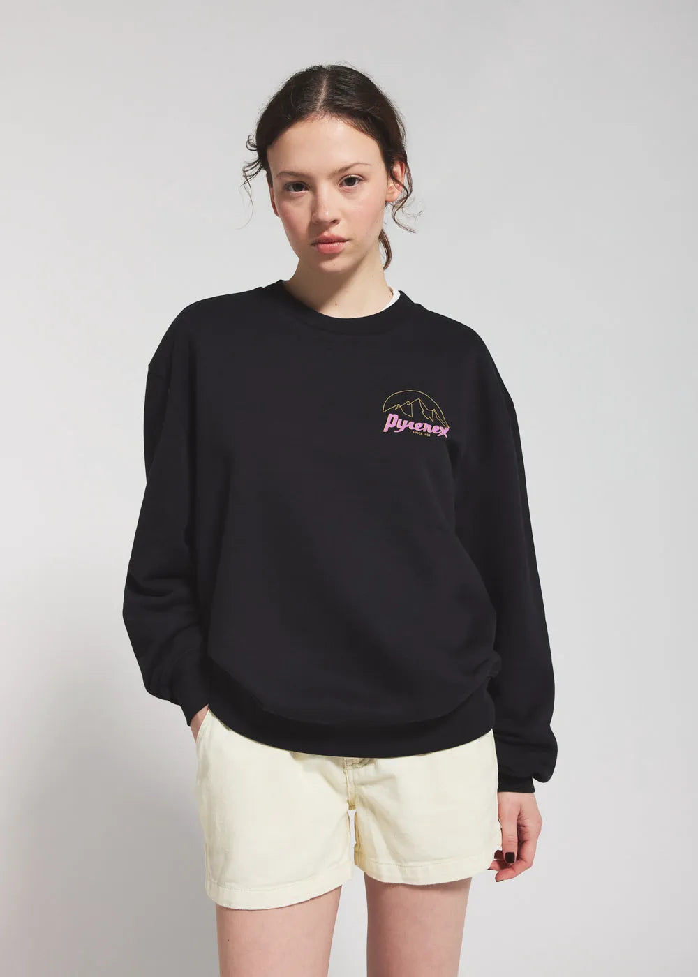 Unisex organic cotton sweatshirt Pyrenex Cliff black