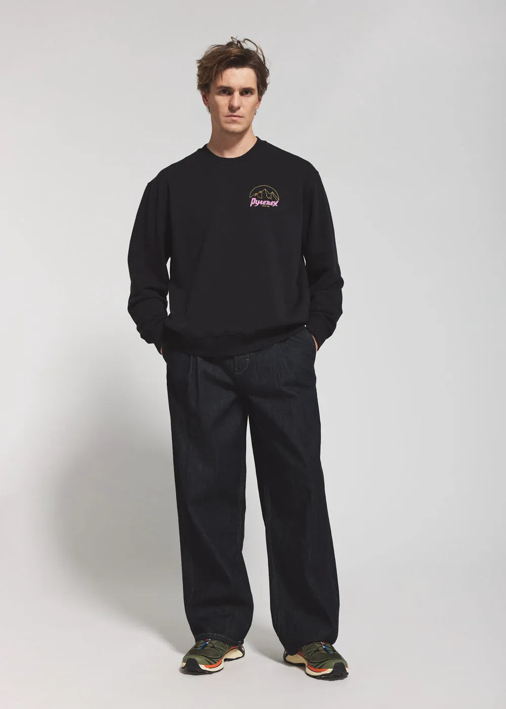 Unisex organic cotton sweatshirt Pyrenex Cliff black