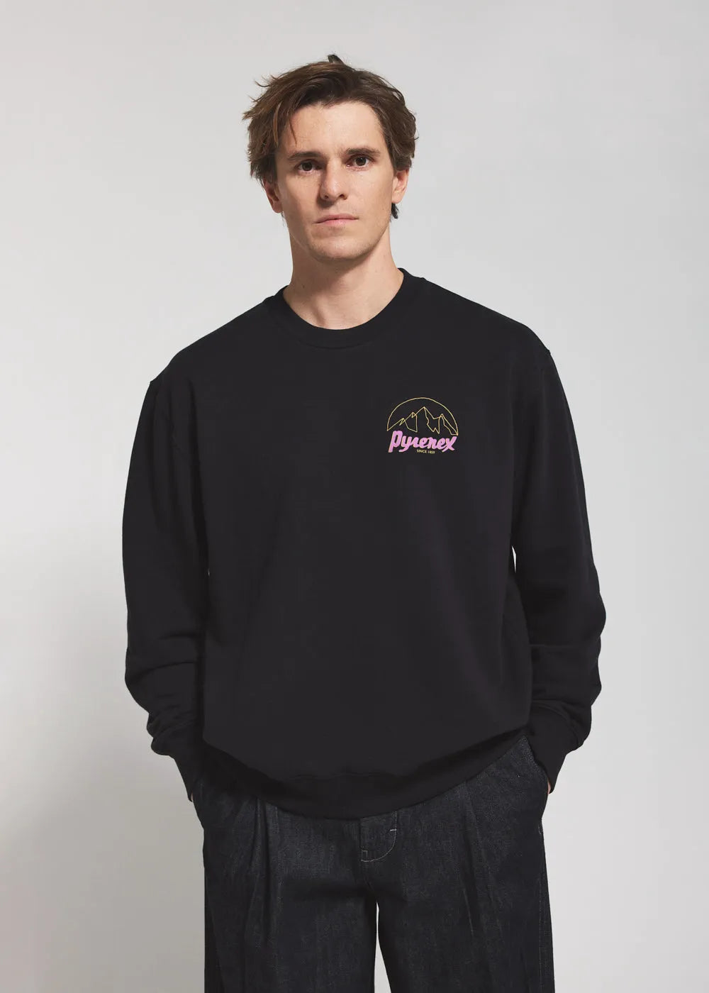 Unisex organic cotton sweatshirt Pyrenex Cliff black