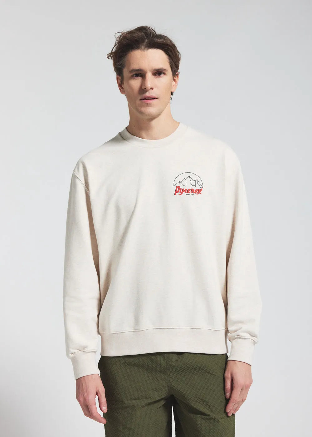 Pyrenex Cliff unisex organic cotton sweatshirt in cream