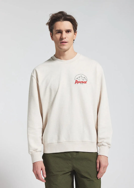 Pyrenex Cliff unisex organic cotton sweatshirt in cream