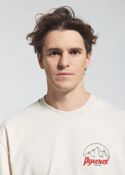 Pyrenex Cliff unisex organic cotton sweatshirt in cream