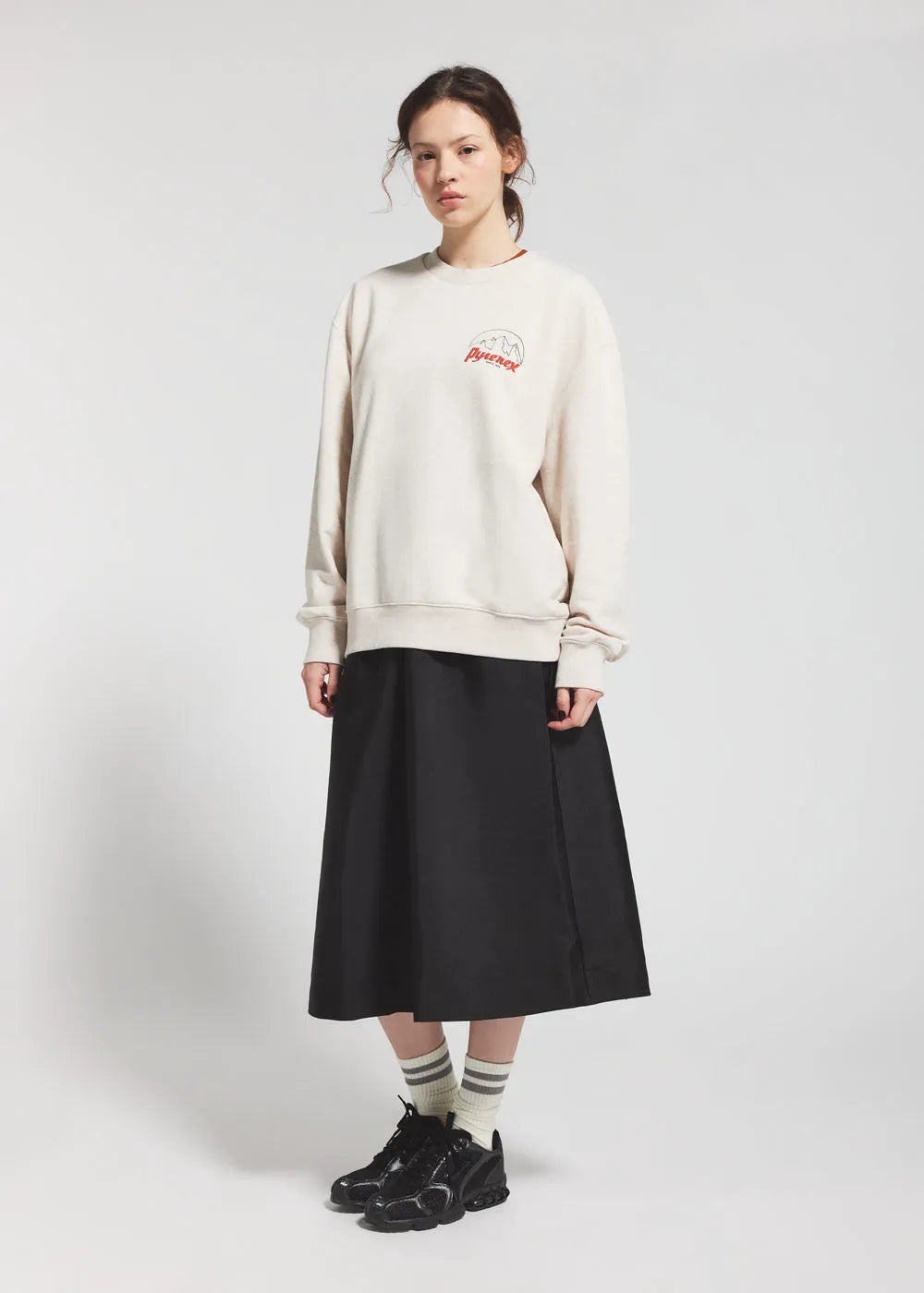Pyrenex Cliff unisex organic cotton sweatshirt in cream
