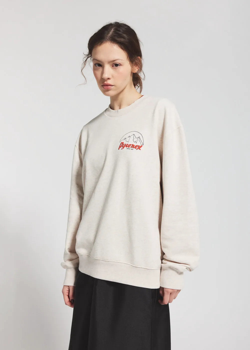 Pyrenex Cliff unisex organic cotton sweatshirt in cream