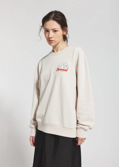 Pyrenex Cliff unisex organic cotton sweatshirt in cream