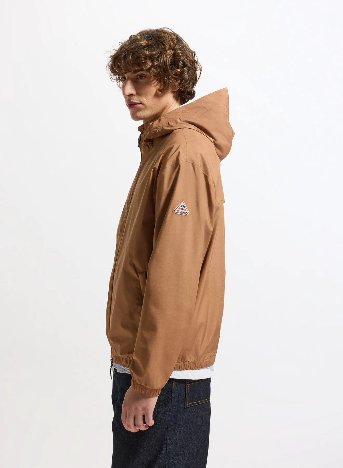 Unisex waterproof windbreaker Pyrenex Ensure terracotta brown