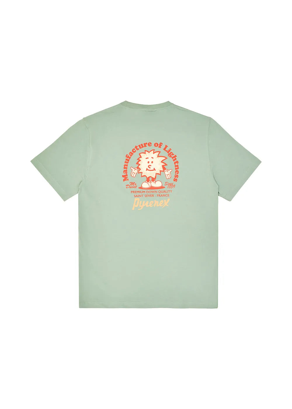 Pyrenex Mfg Tee unisex organic cotton T-shirt water green