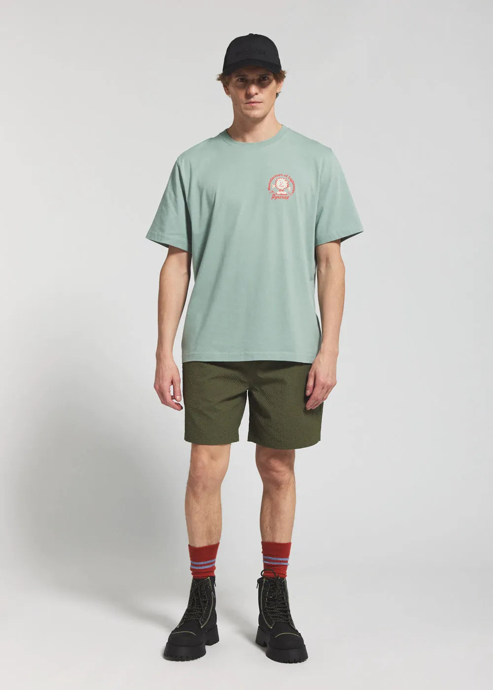 Pyrenex Mfg Tee unisex organic cotton T-shirt water green
