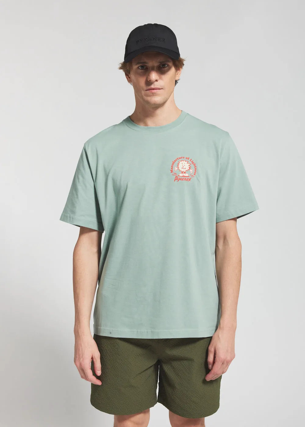 Pyrenex Mfg Tee unisex organic cotton T-shirt water green
