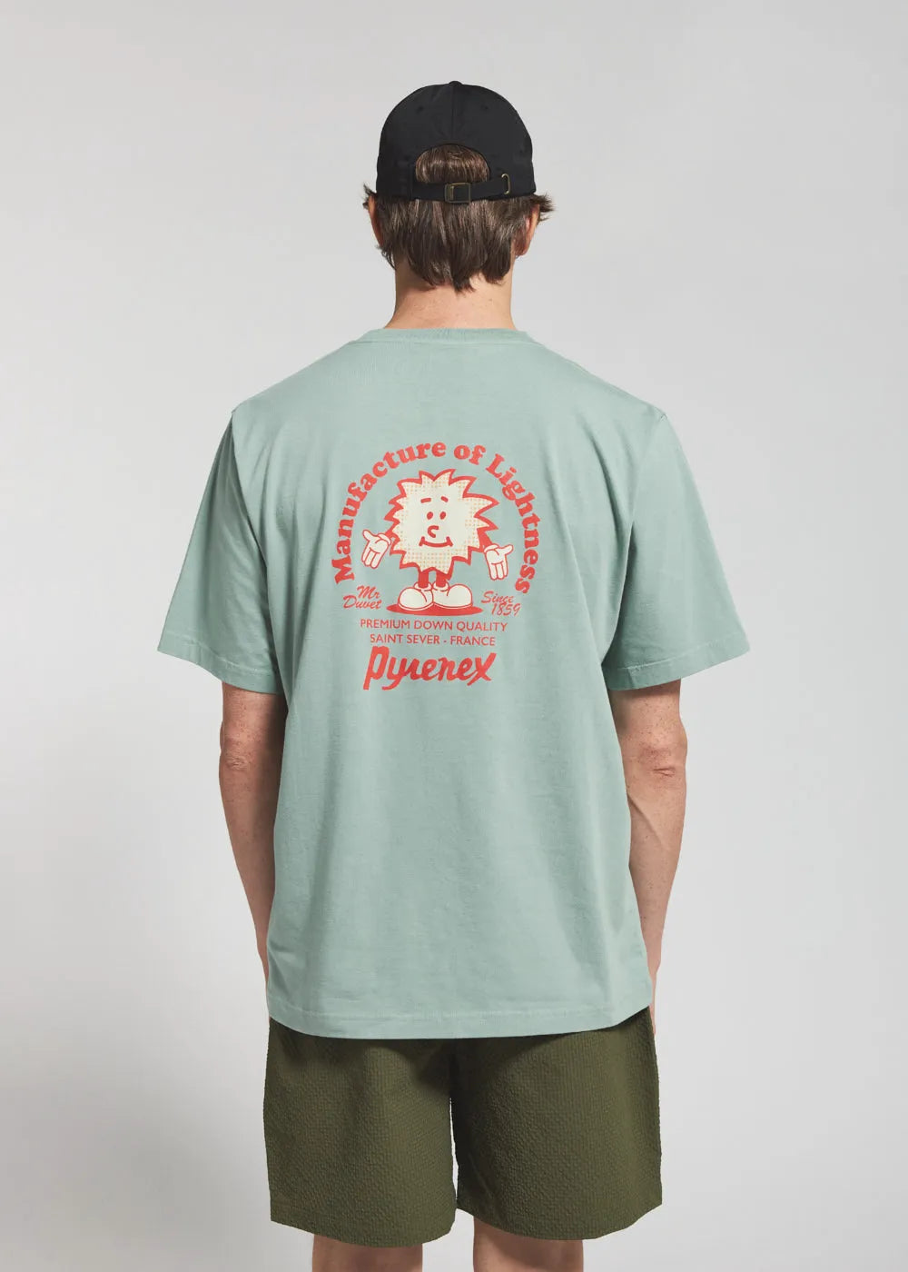 Pyrenex Mfg Tee unisex organic cotton T-shirt water green