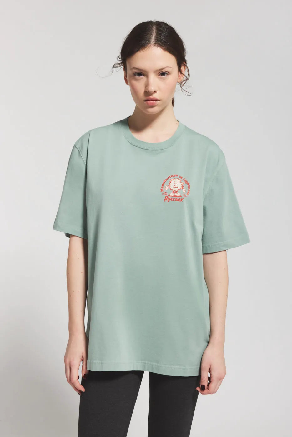 Pyrenex Mfg Tee unisex organic cotton T-shirt water green