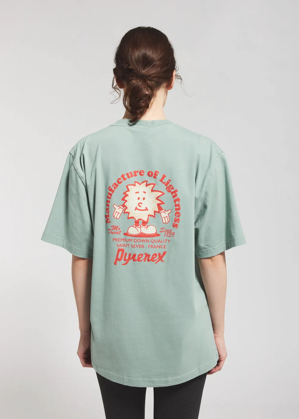Pyrenex Mfg Tee unisex organic cotton T-shirt water green