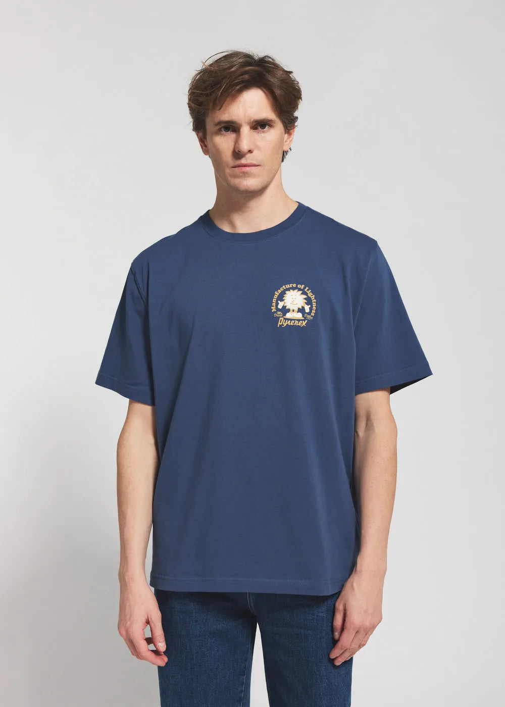 Unisex organic cotton T-shirt Pyrenex Mfg Tee blue