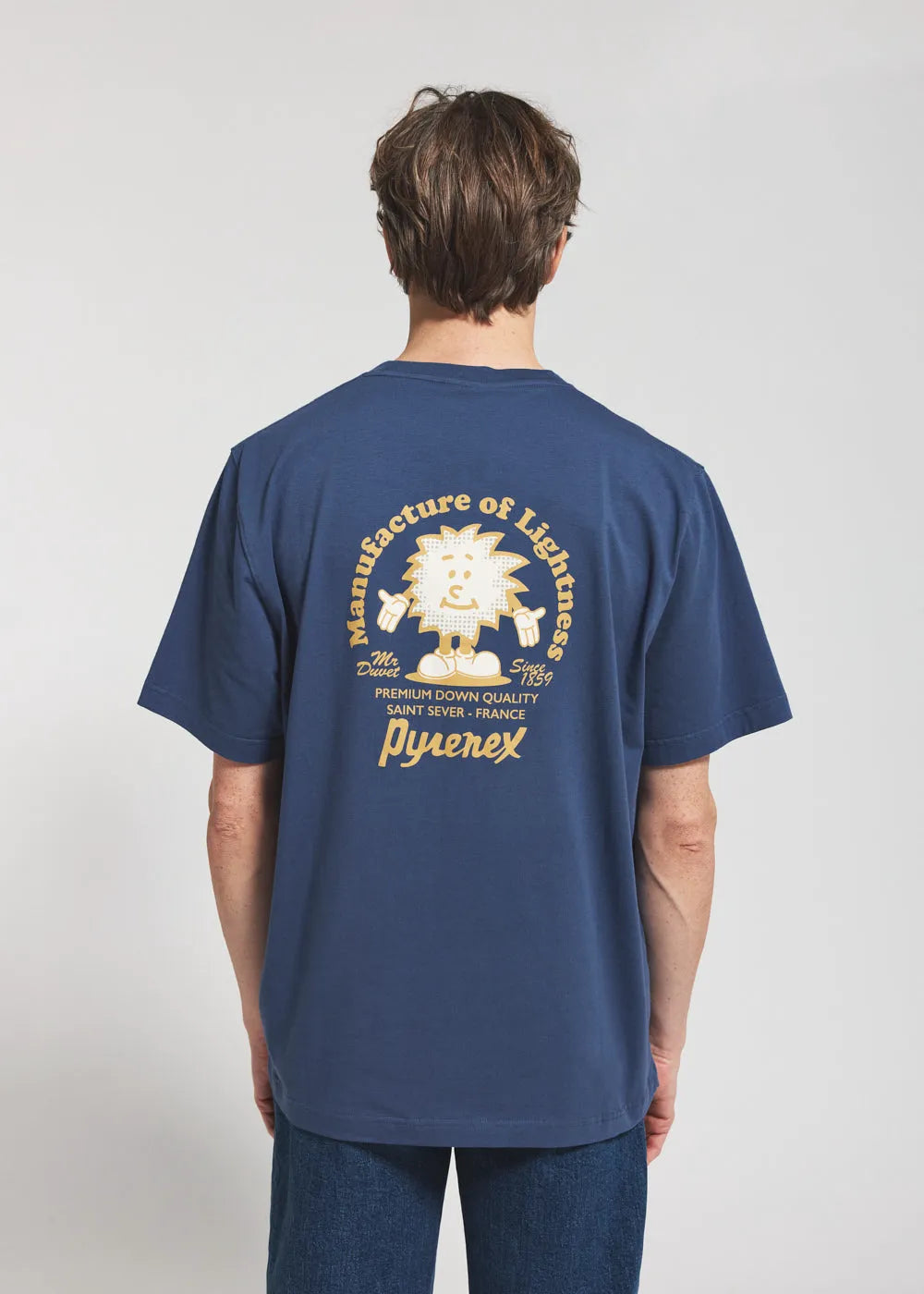 Unisex organic cotton T-shirt Pyrenex Mfg Tee blue