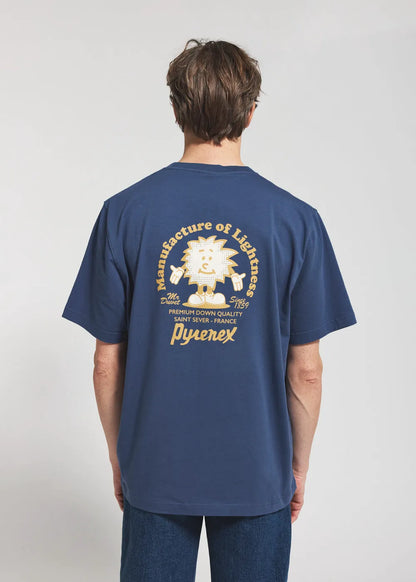 Unisex organic cotton T-shirt Pyrenex Mfg Tee blue