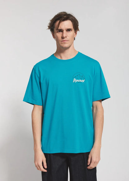 Unisex t-shirt in organic cotton Pyrenex Hill turquoise
