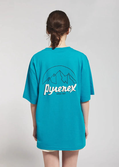 Unisex t-shirt in organic cotton Pyrenex Hill turquoise