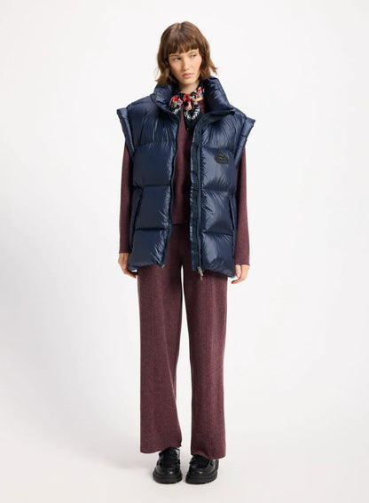 Pyrenex Arbatan navy blue sleeveless down jacket made in Saint-Sever