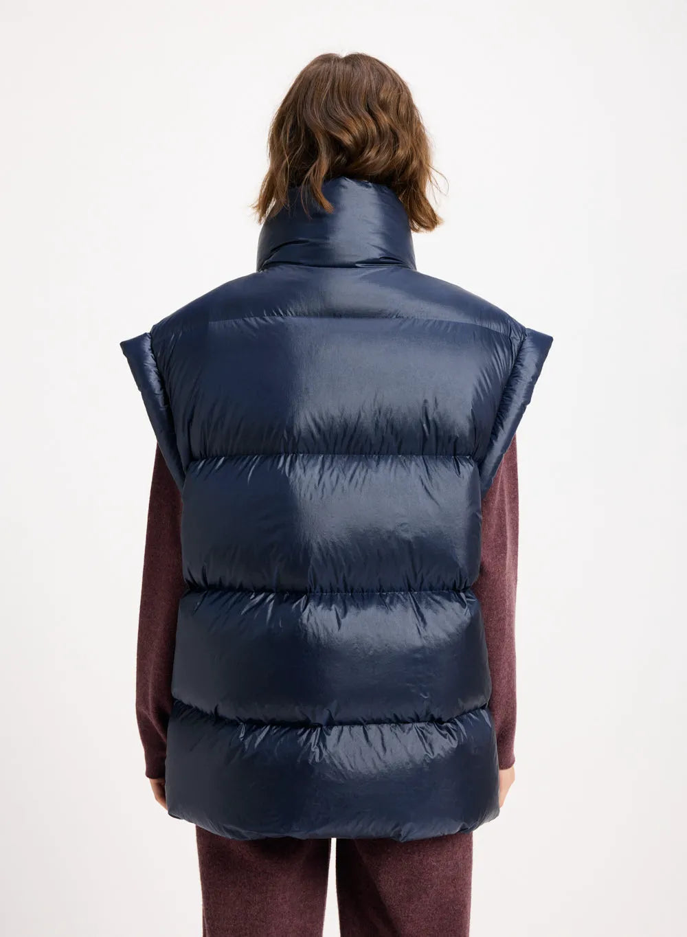 Pyrenex Arbatan navy blue sleeveless down jacket made in Saint-Sever