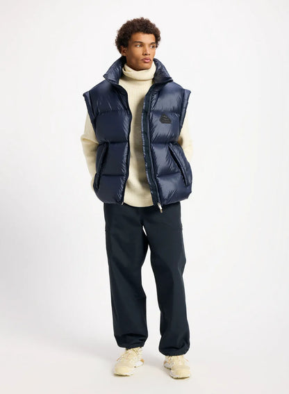 Pyrenex Arbatan navy blue sleeveless down jacket made in Saint-Sever