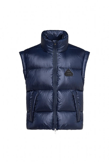 Pyrenex Arbatan navy blue sleeveless down jacket made in Saint-Sever