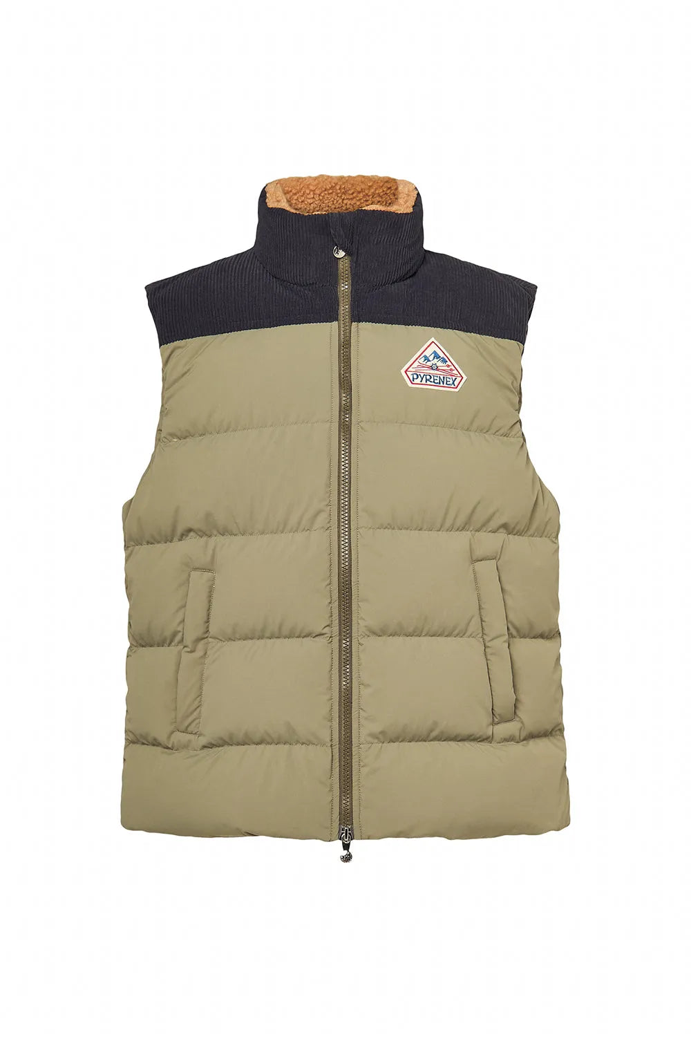 Pyrenex Retro John sleeveless down jacket in khaki