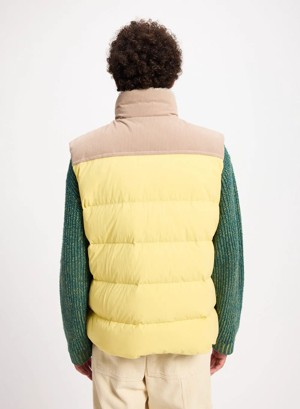 Pyrenex Retro John sleeveless down jacket in pastel yellow