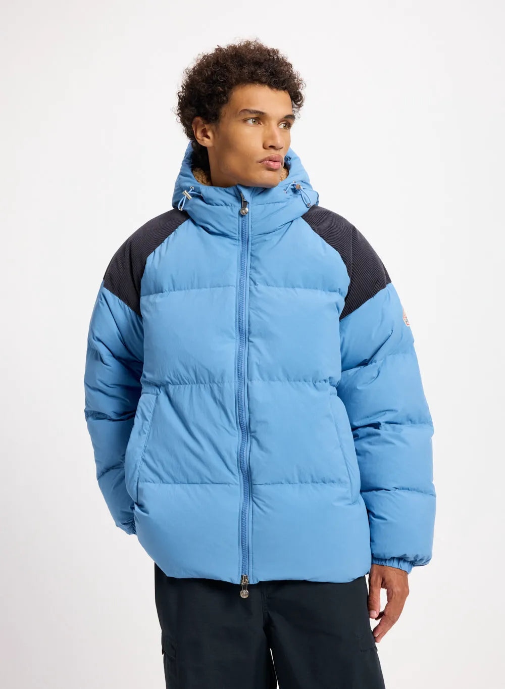 Pyrenex Retro Sten sky blue unisex natural down jacket