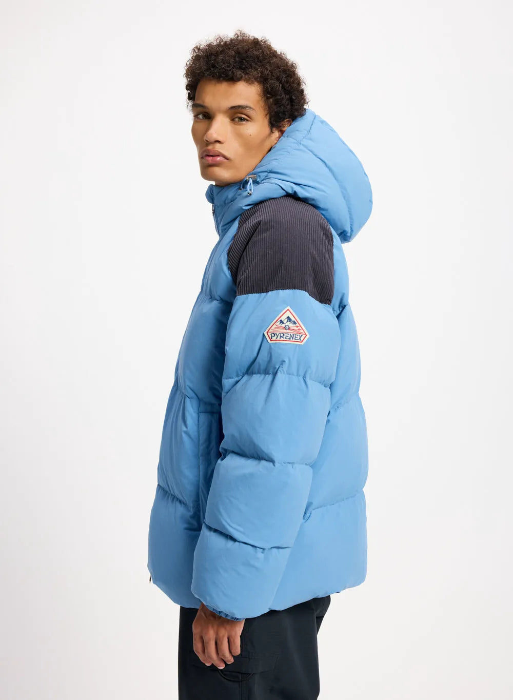 Pyrenex Retro Sten sky blue unisex natural down jacket