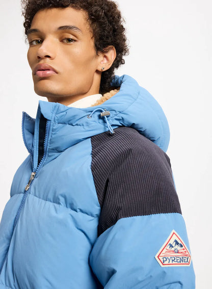 Pyrenex Retro Sten sky blue unisex natural down jacket