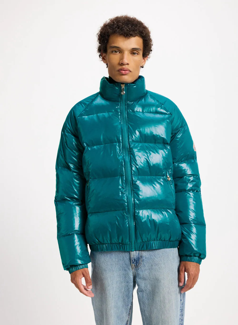 Pyrenex Vintage Mythic unisex down jacket in turquoise blue