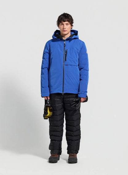 Waterproof men's parka jacket Pyrenex Gravity 2 in natural down electric blue